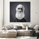 Charles Darwin by Rob Snow on GIANT ART - gray digital painting