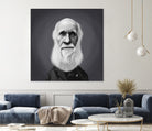 Charles Darwin by Rob Snow on GIANT ART - gray digital painting