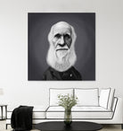 Charles Darwin by Rob Snow on GIANT ART - gray digital painting