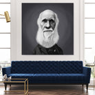 Charles Darwin by Rob Snow on GIANT ART - gray digital painting