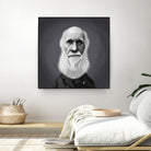 Charles Darwin by Rob Snow on GIANT ART - gray digital painting