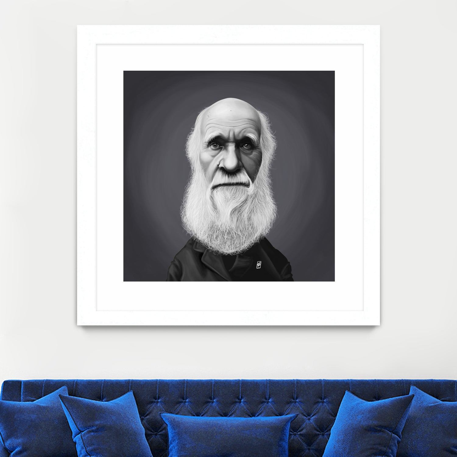 Charles Darwin by Rob Snow on GIANT ART - gray digital painting