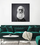 Charles Darwin by Rob Snow on GIANT ART - gray digital painting