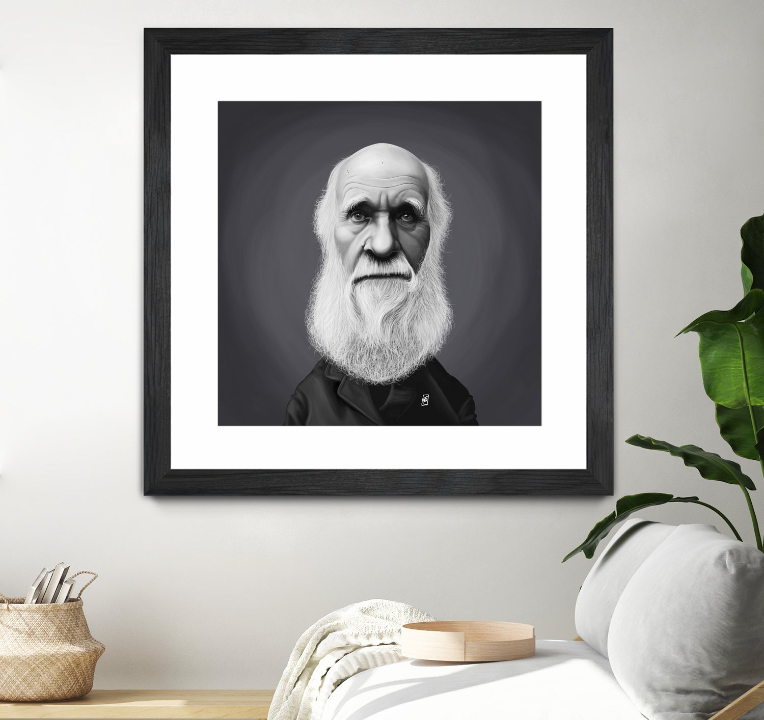 Charles Darwin by Rob Snow on GIANT ART - gray digital painting