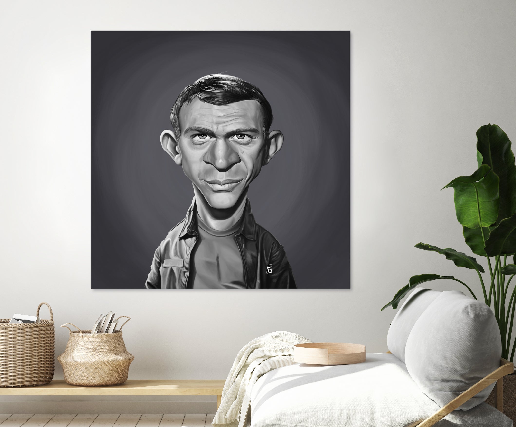 Steve McQueen by Rob Snow on GIANT ART - gray digital painting