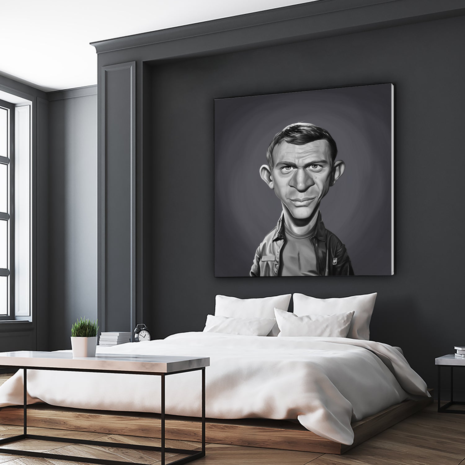 Steve McQueen by Rob Snow on GIANT ART - gray digital painting