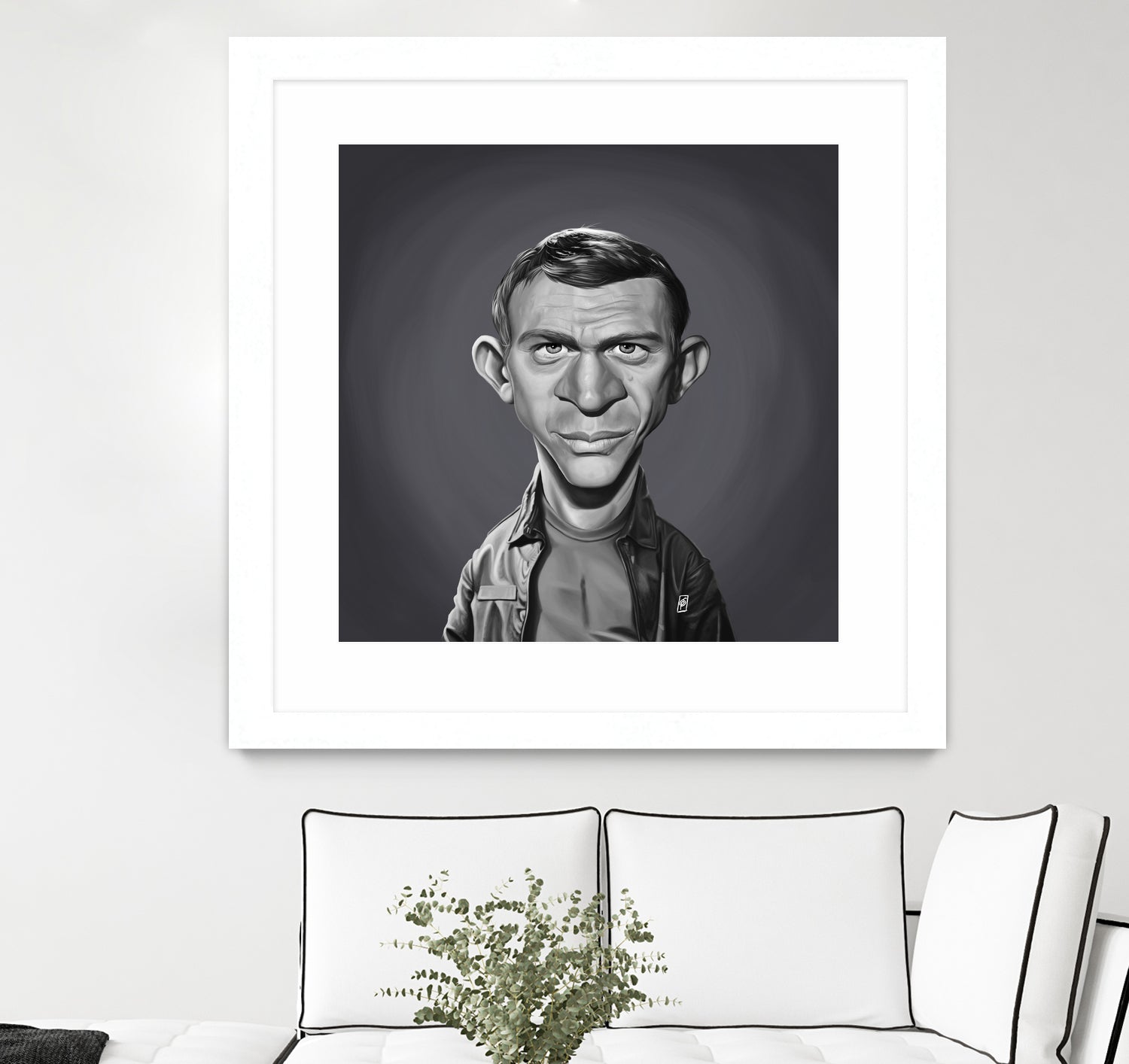 Steve McQueen by Rob Snow on GIANT ART - gray digital painting