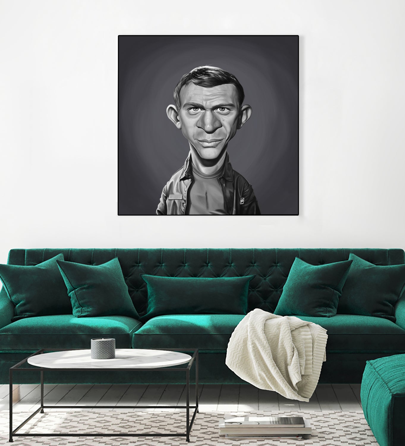 Steve McQueen by Rob Snow on GIANT ART - gray digital painting