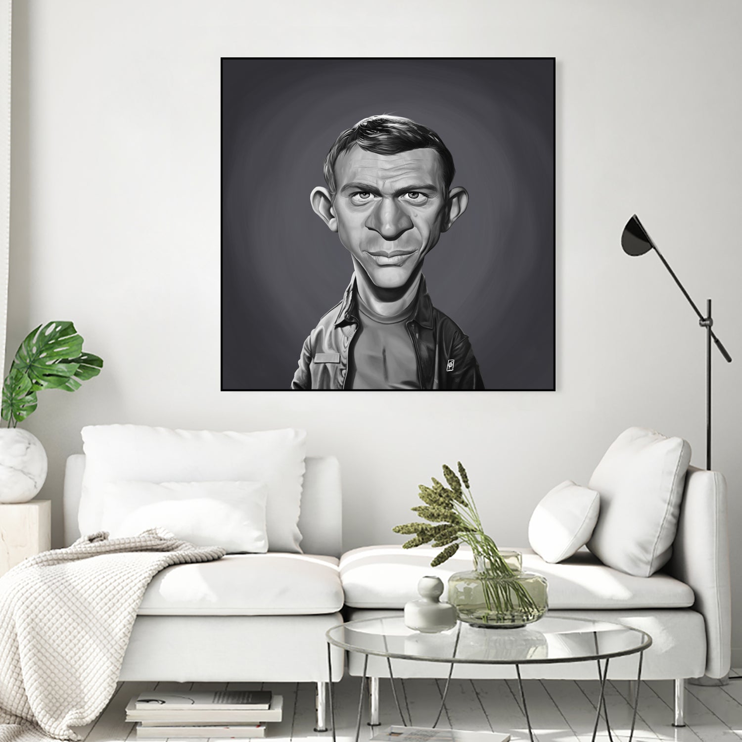 Steve McQueen by Rob Snow on GIANT ART - gray digital painting