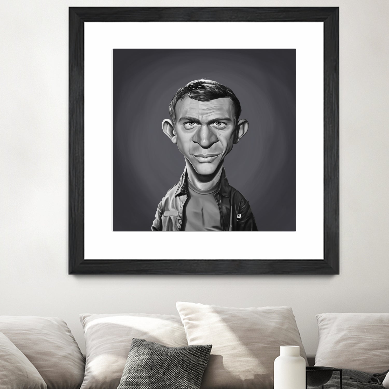 Steve McQueen by Rob Snow on GIANT ART - gray digital painting