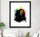 Bob Marley splatter art by sarta . on GIANT ART - white vector illustration