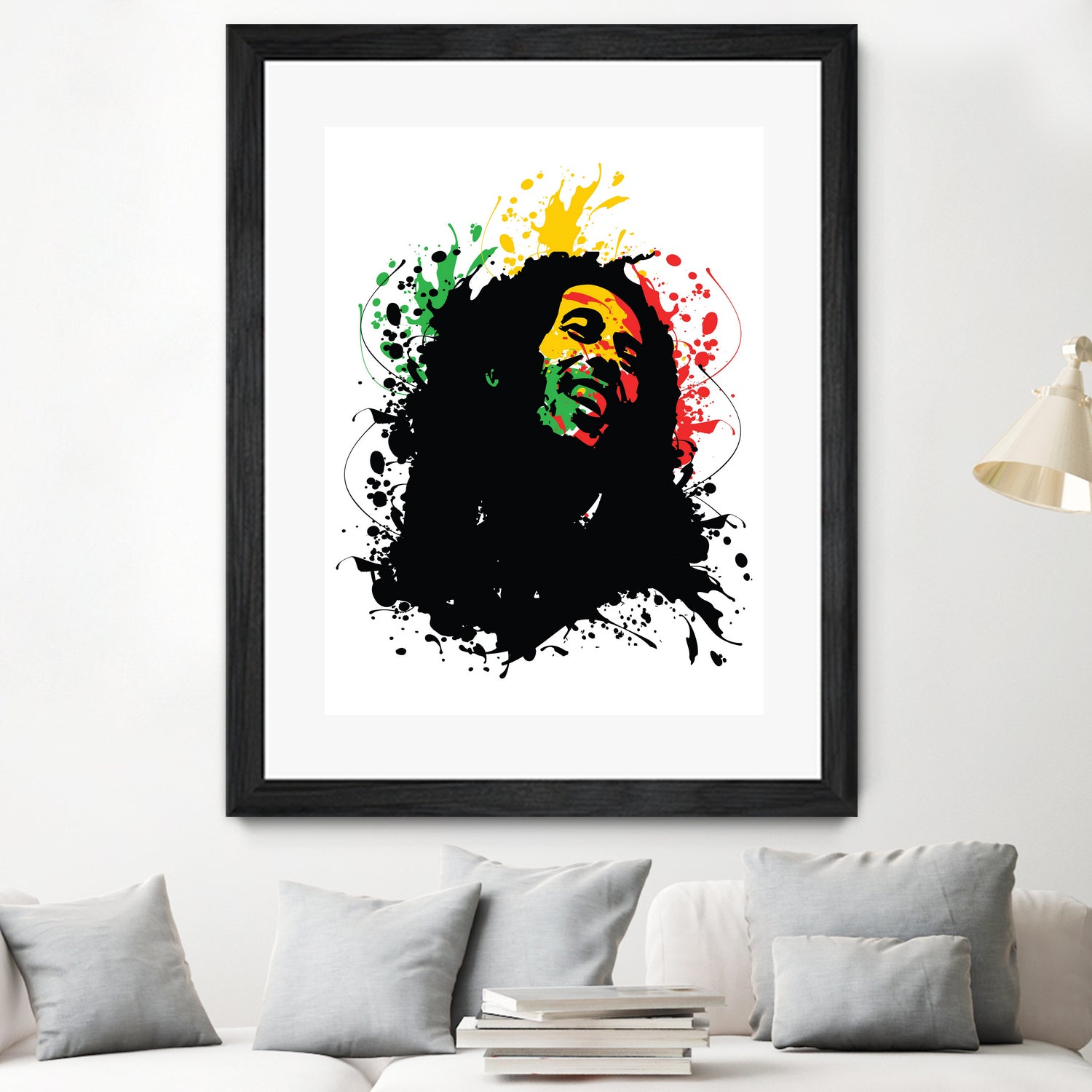 Bob Marley splatter art by sarta . on GIANT ART - white vector illustration