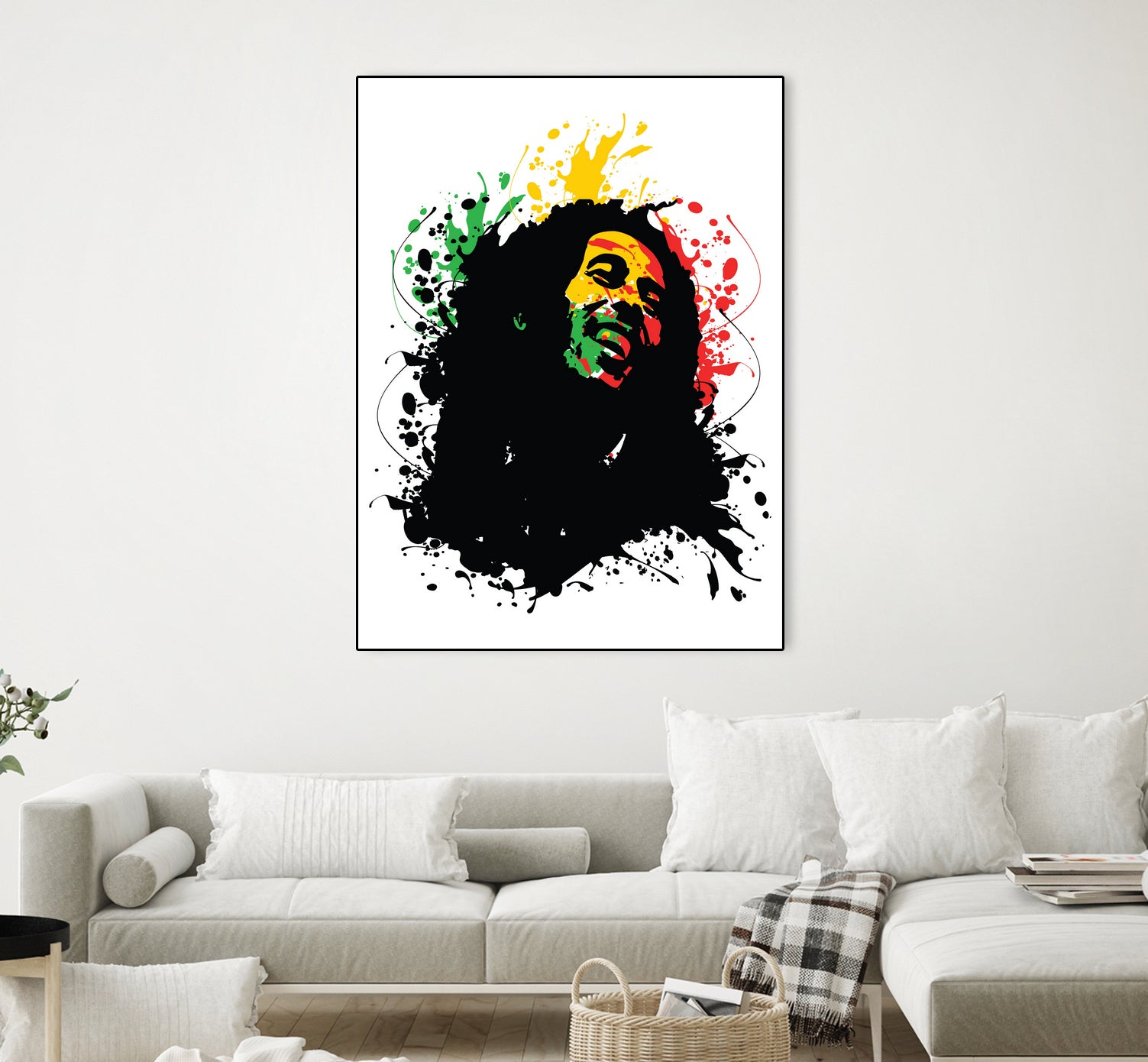 Bob Marley splatter art by sarta . on GIANT ART - white vector illustration