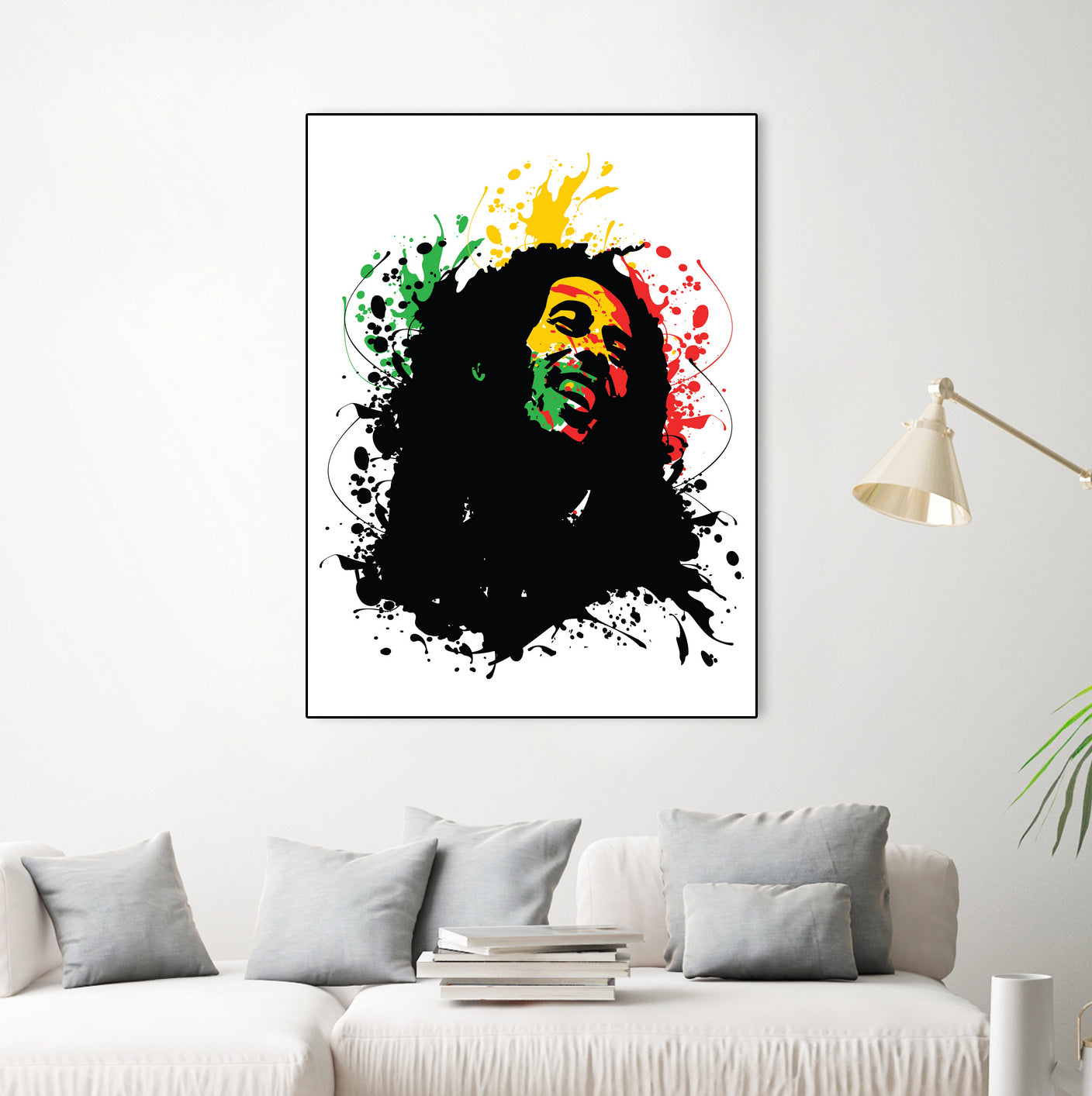 Bob Marley splatter art by sarta . on GIANT ART - white vector illustration