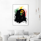 Bob Marley splatter art by sarta . on GIANT ART - white vector illustration