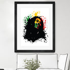 Bob Marley splatter art by sarta . on GIANT ART - white vector illustration