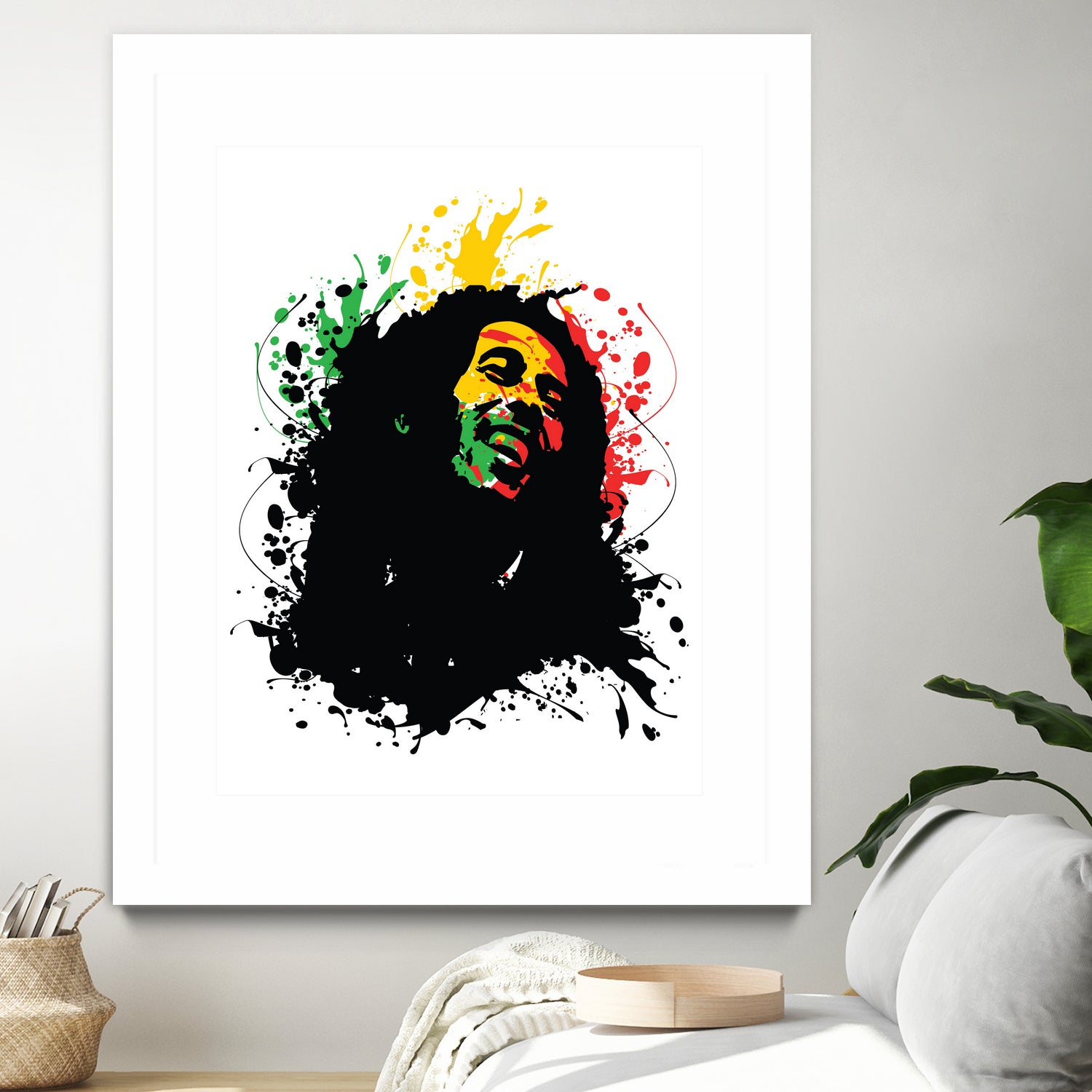 Bob Marley splatter art by sarta . on GIANT ART - white vector illustration