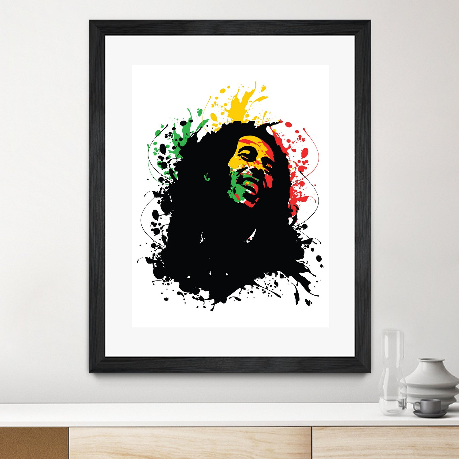 Bob Marley splatter art by sarta . on GIANT ART - white vector illustration