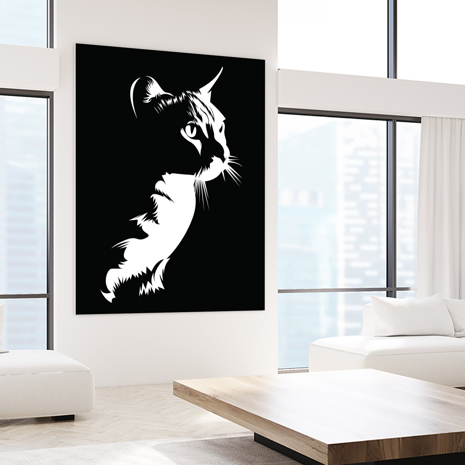 cat silhouette by sarta . on GIANT ART - white vector illustration