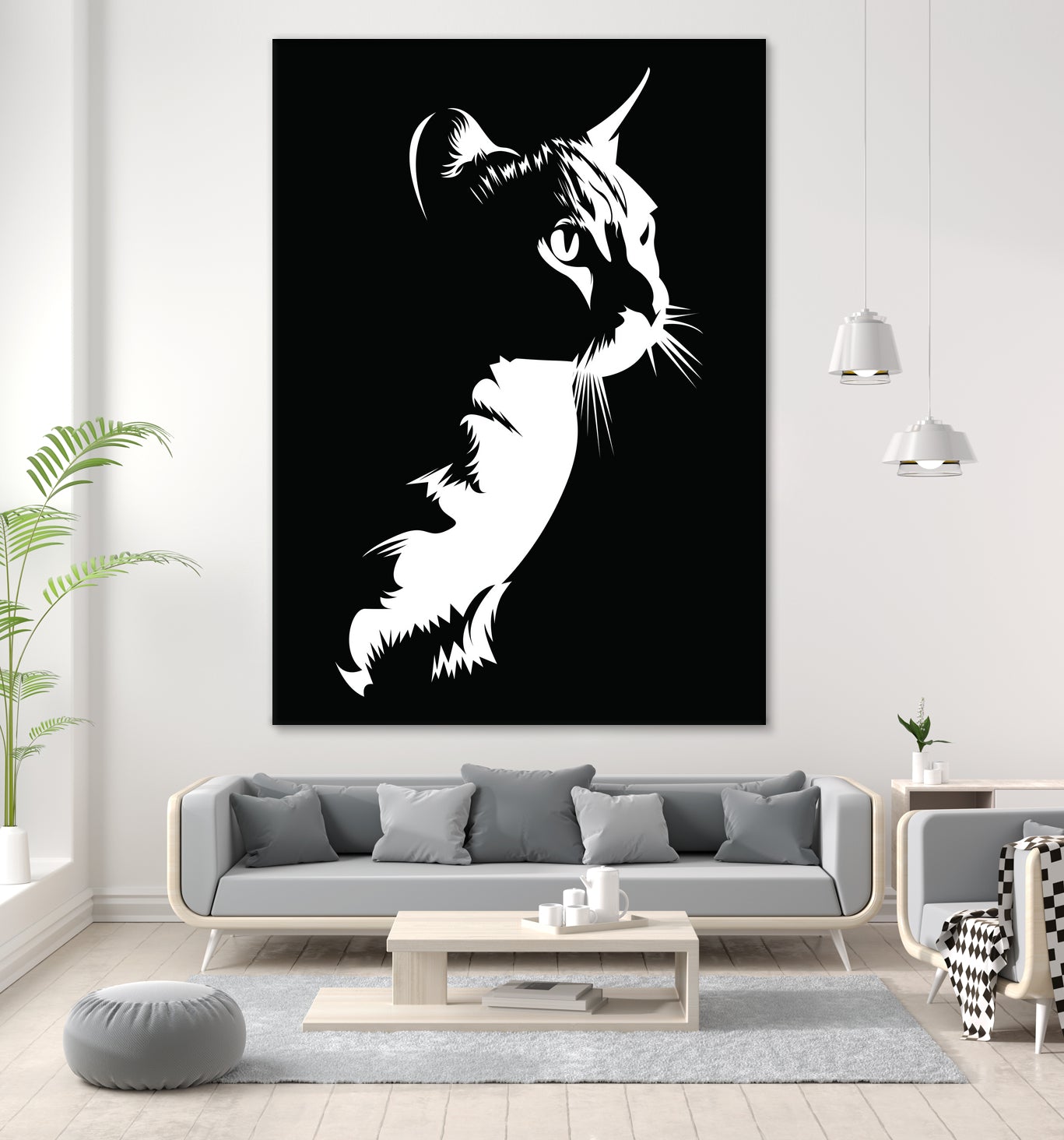 cat silhouette by sarta . on GIANT ART - white vector illustration