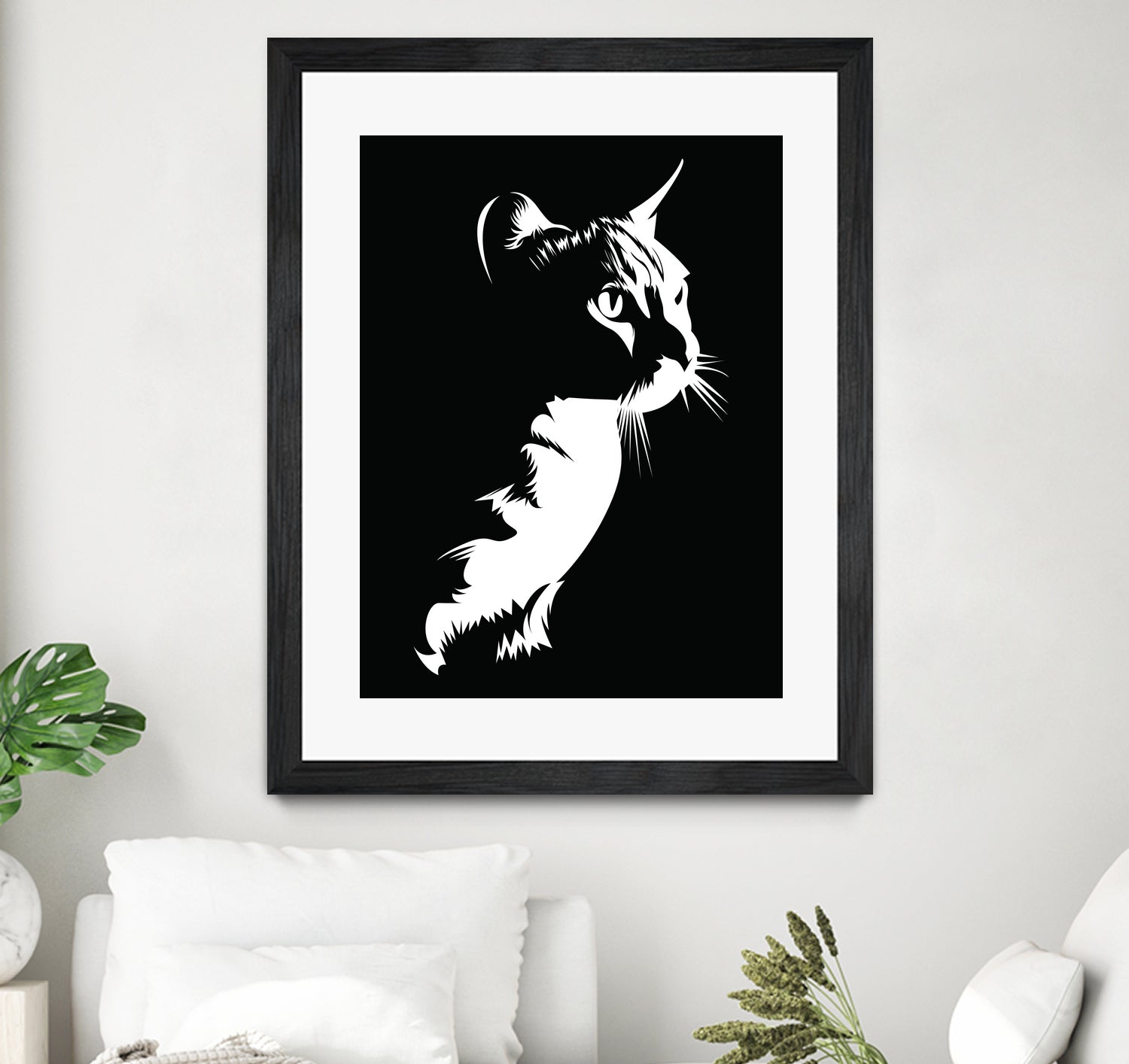 cat silhouette by sarta . on GIANT ART - white vector illustration