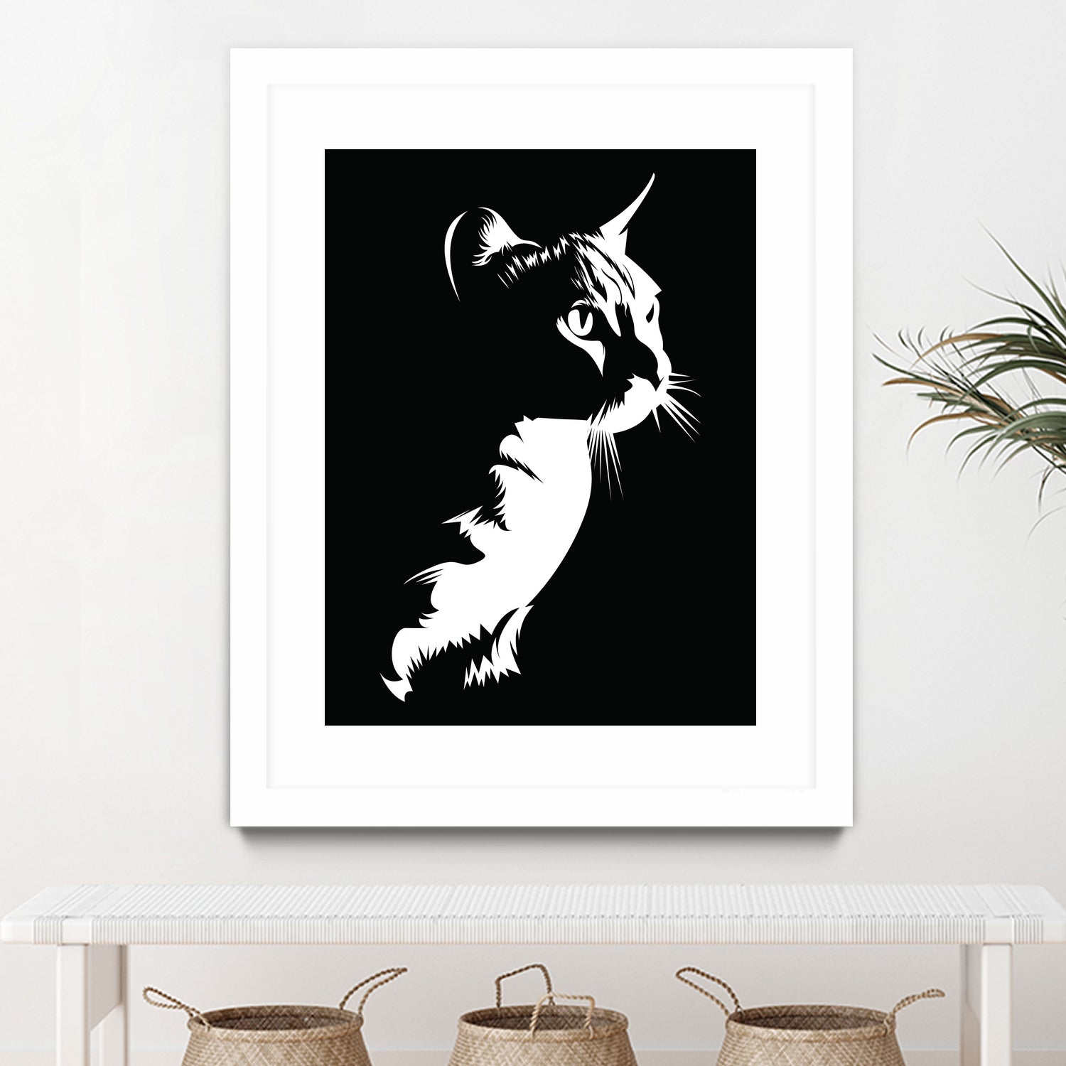 cat silhouette by sarta . on GIANT ART - white vector illustration