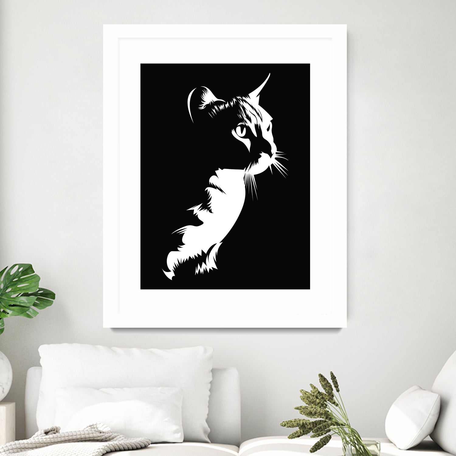 cat silhouette by sarta . on GIANT ART - white vector illustration