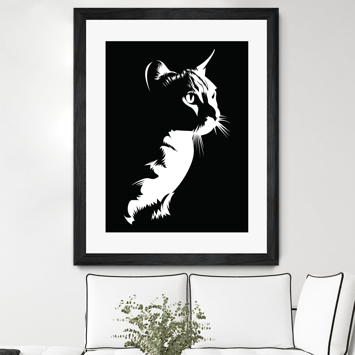 cat silhouette by sarta . on GIANT ART - white vector illustration