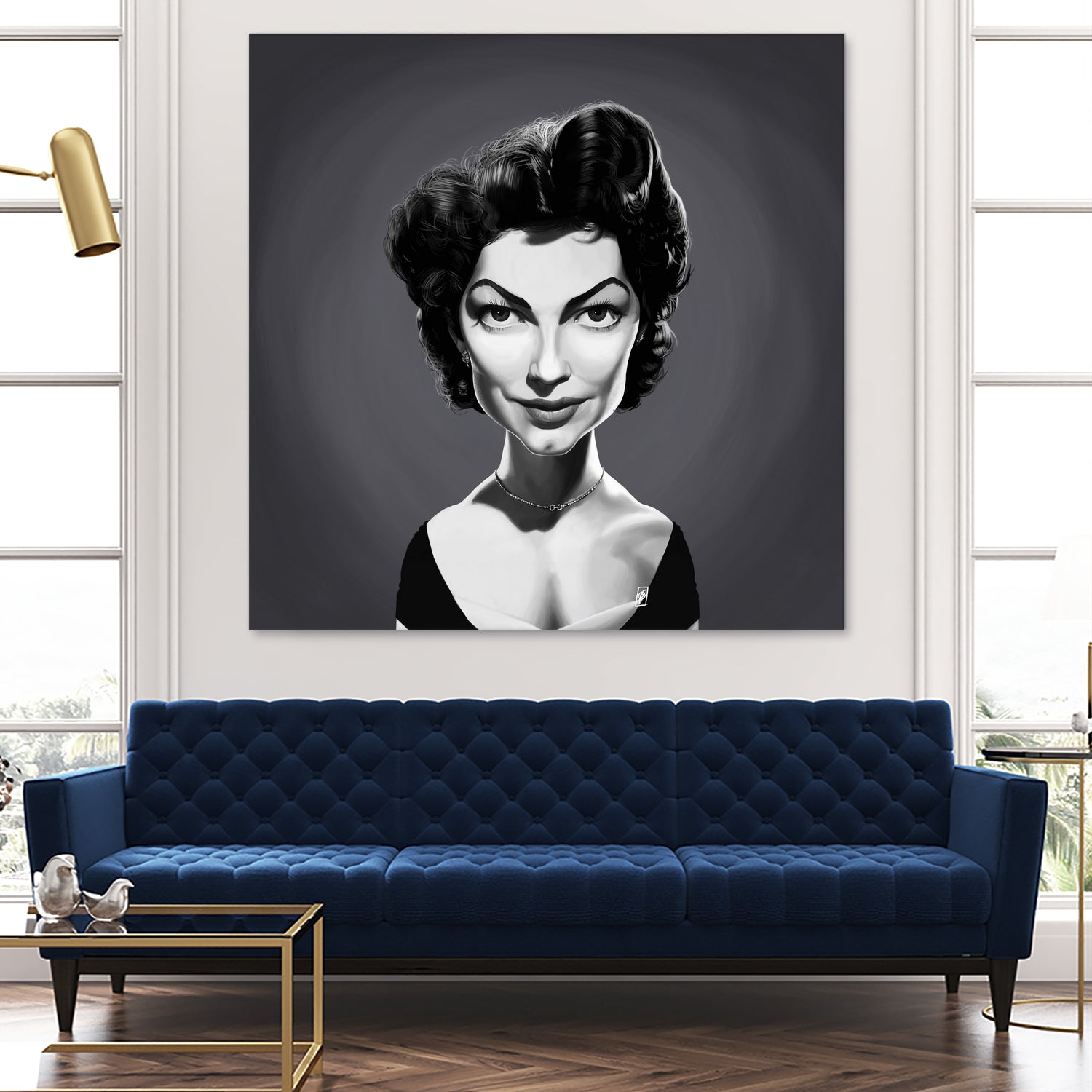 Ava Gardner by Rob Snow on GIANT ART - gray digital painting