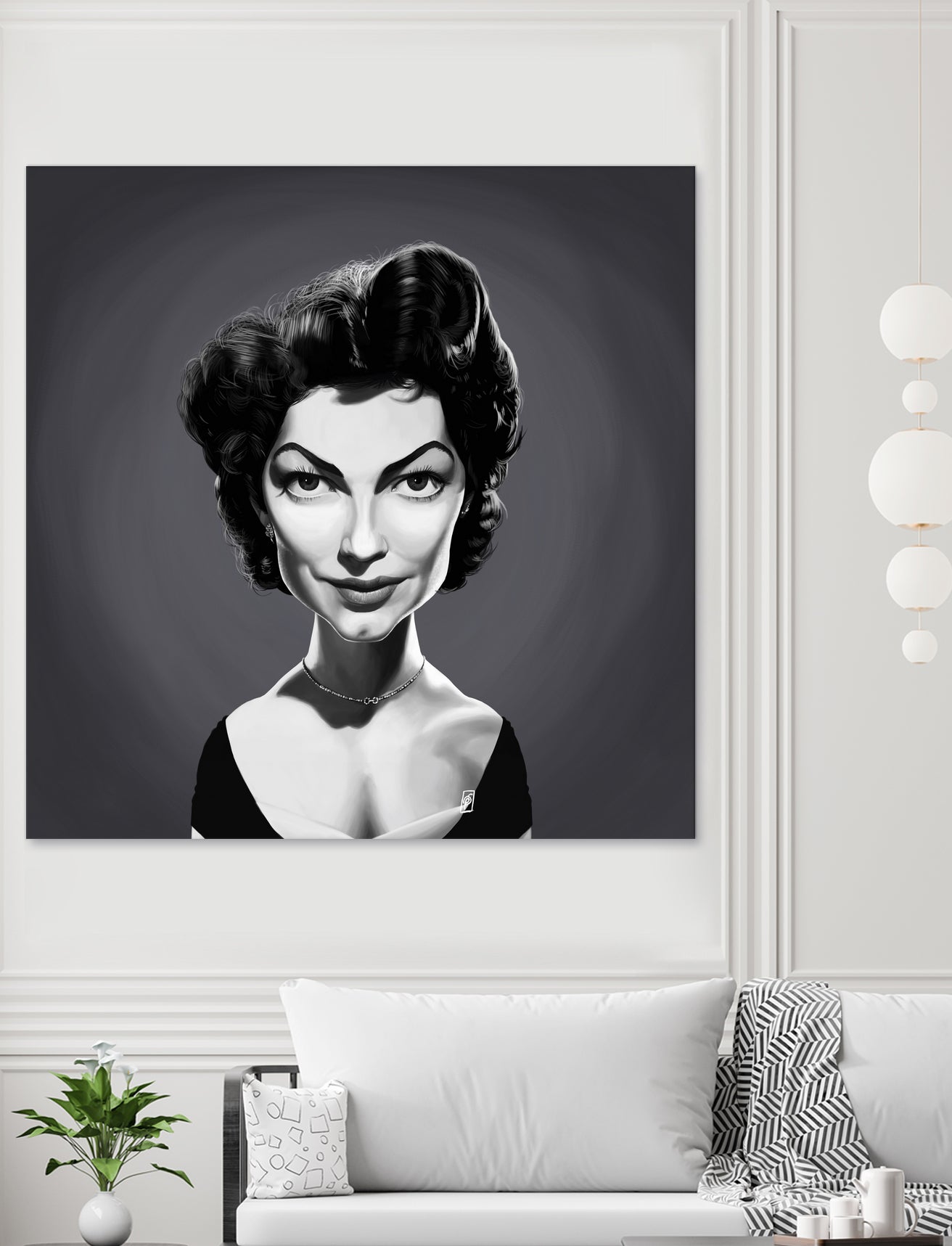 Ava Gardner by Rob Snow on GIANT ART - gray digital painting