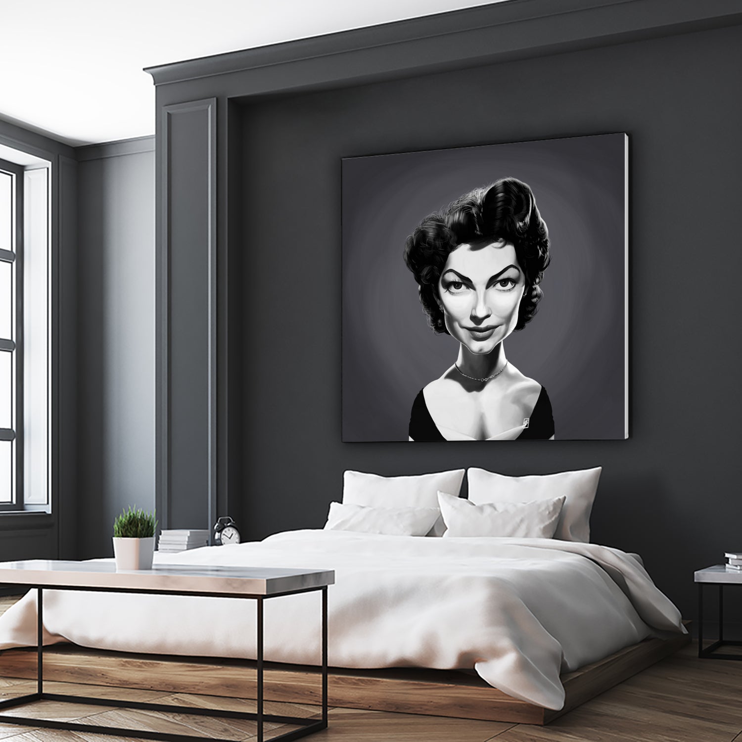 Ava Gardner by Rob Snow on GIANT ART - gray digital painting