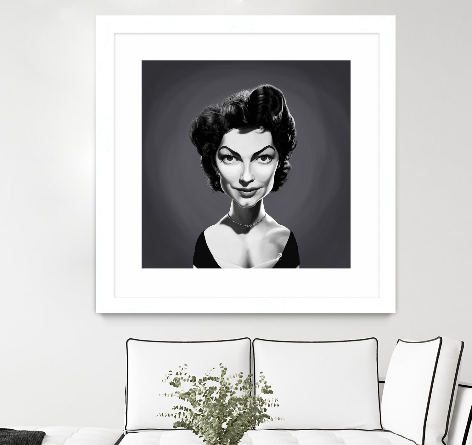 Ava Gardner by Rob Snow on GIANT ART - gray digital painting