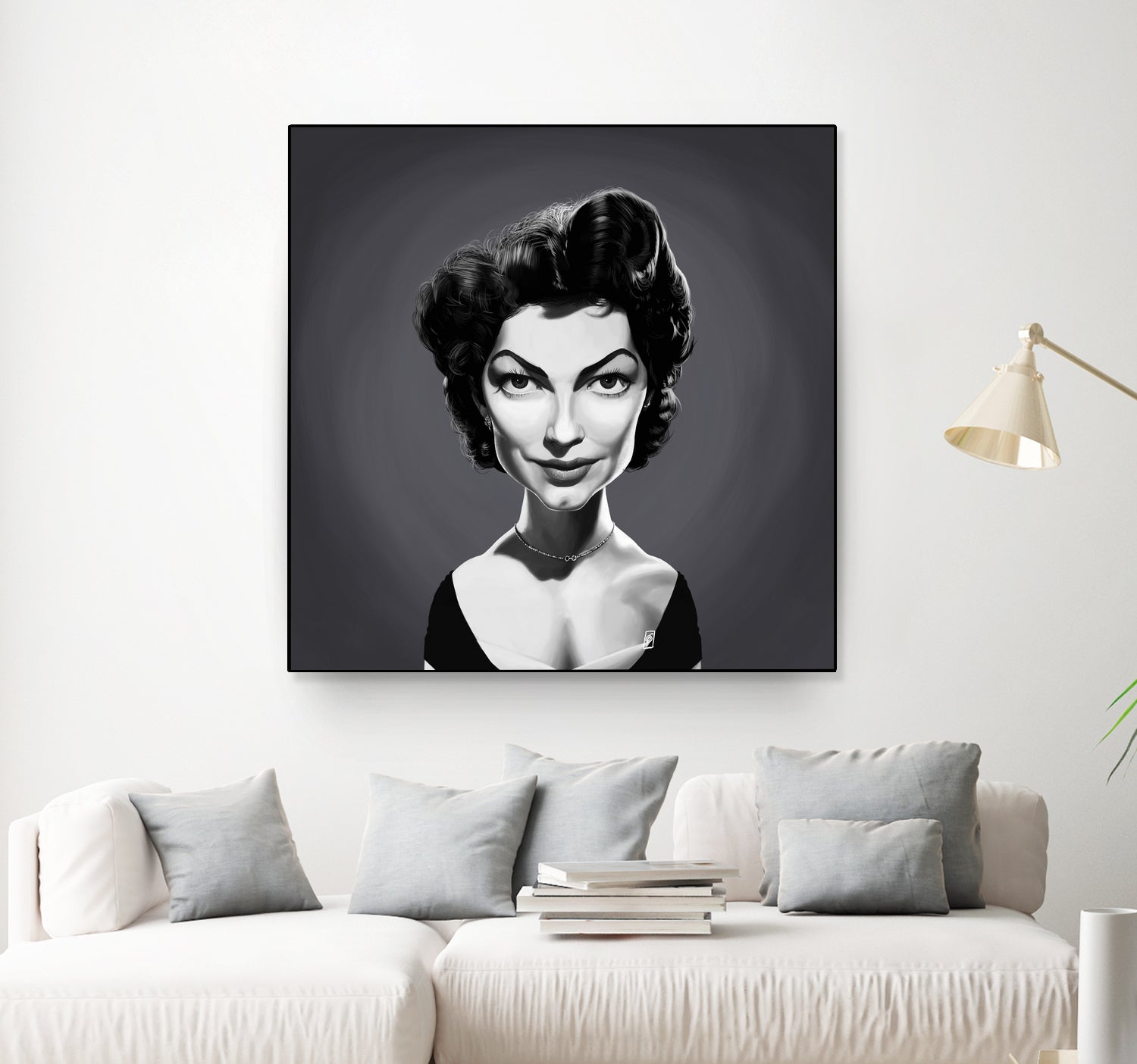 Ava Gardner by Rob Snow on GIANT ART - gray digital painting