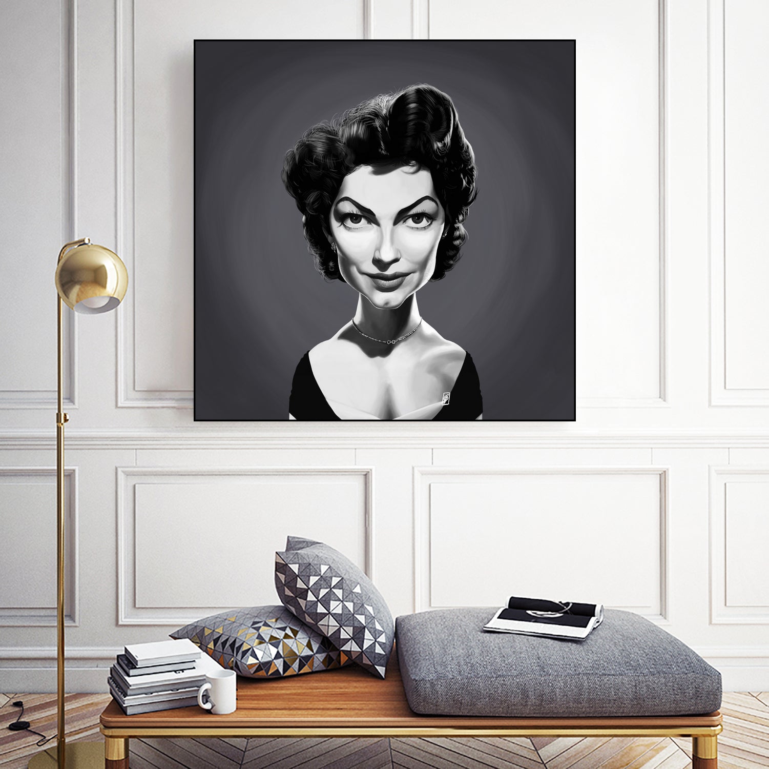 Ava Gardner by Rob Snow on GIANT ART - gray digital painting