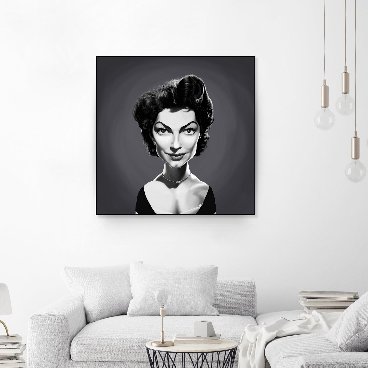 Ava Gardner by Rob Snow on GIANT ART - gray digital painting