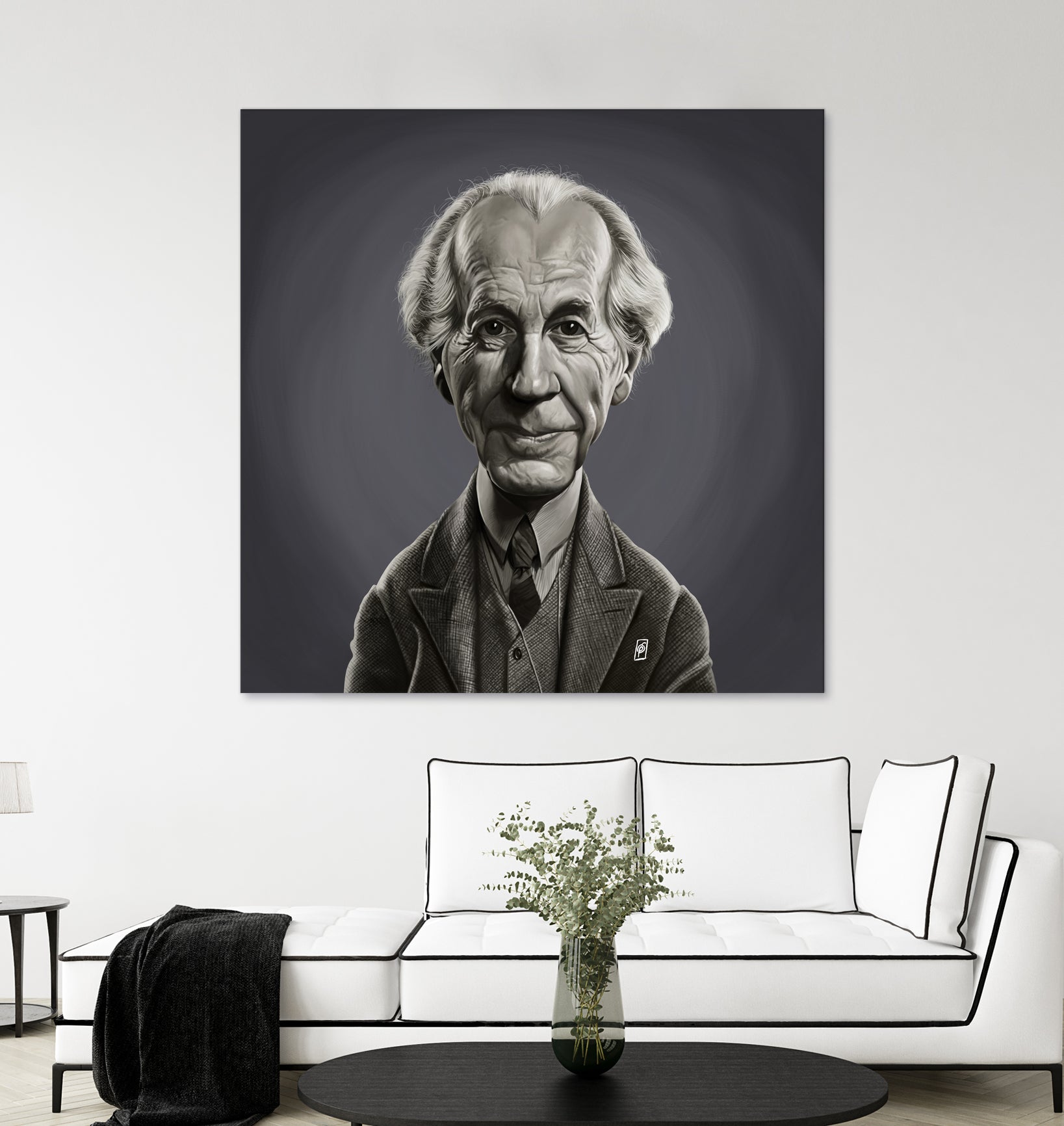 Frank Lloyd Wright by Rob Snow on GIANT ART - gray digital painting