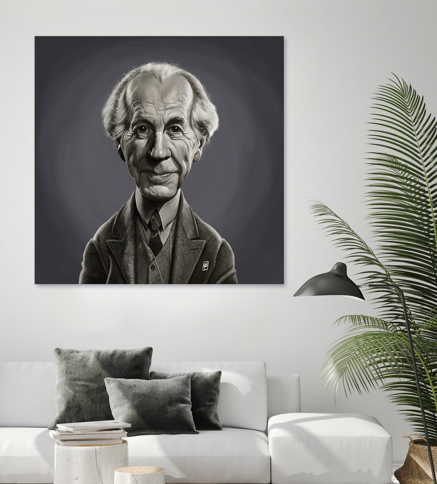 Frank Lloyd Wright by Rob Snow on GIANT ART - gray digital painting