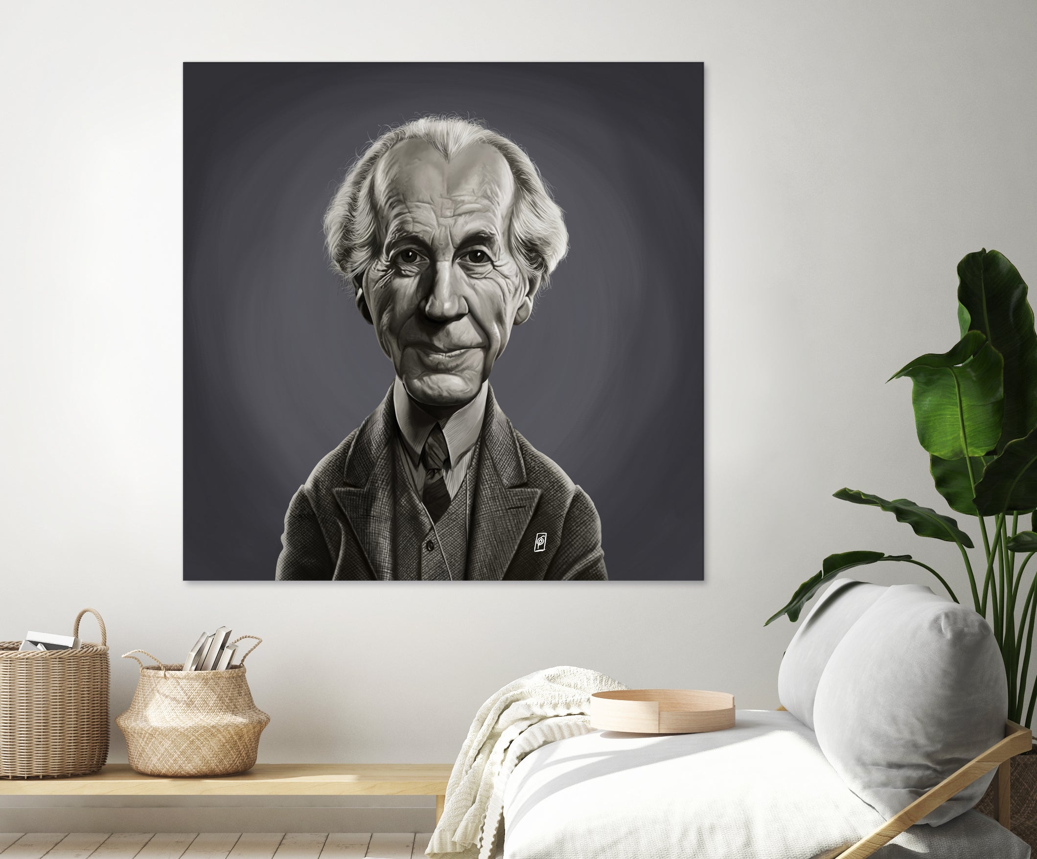 Frank Lloyd Wright by Rob Snow on GIANT ART - gray digital painting