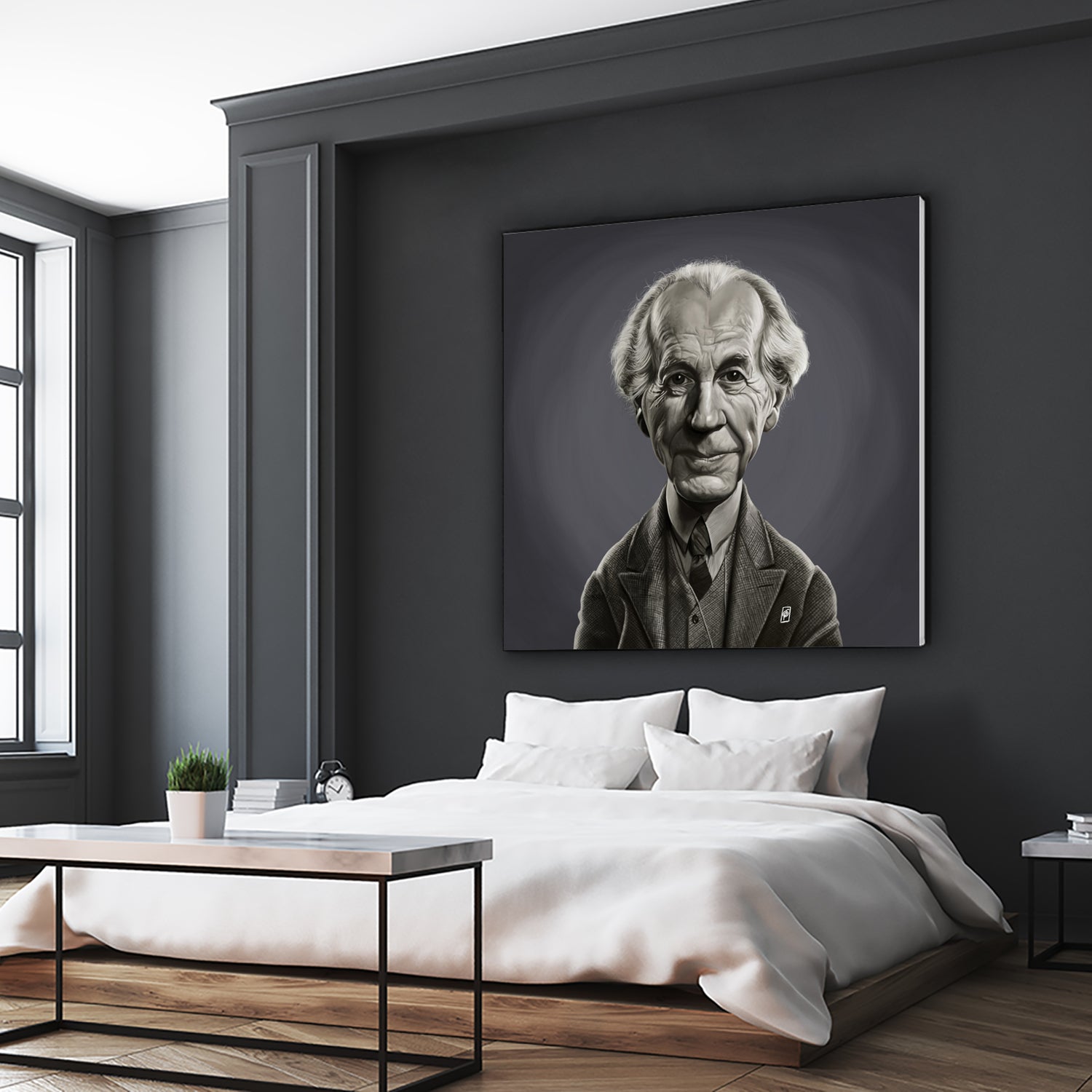 Frank Lloyd Wright by Rob Snow on GIANT ART - gray digital painting