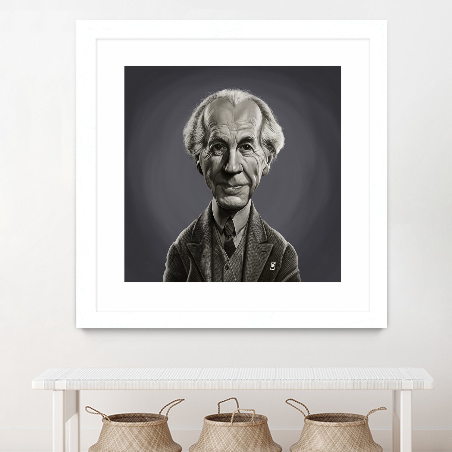 Frank Lloyd Wright by Rob Snow on GIANT ART - gray digital painting