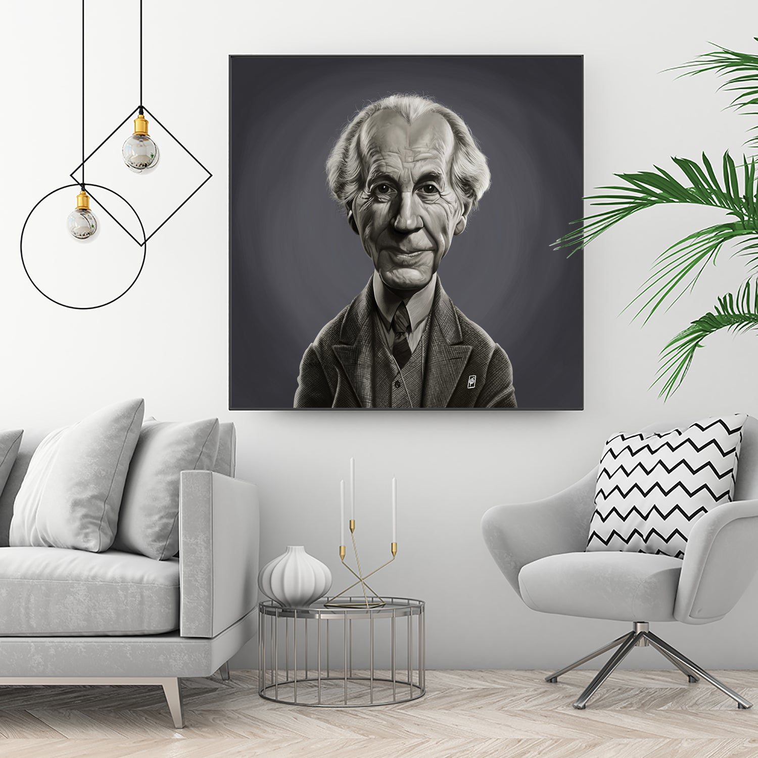 Frank Lloyd Wright by Rob Snow on GIANT ART - gray digital painting