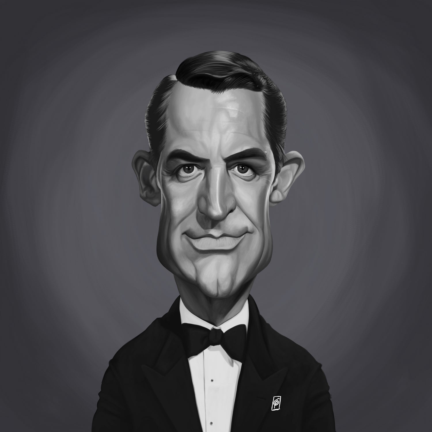 Cary Grant by Rob Snow on GIANT ART - gray digital painting