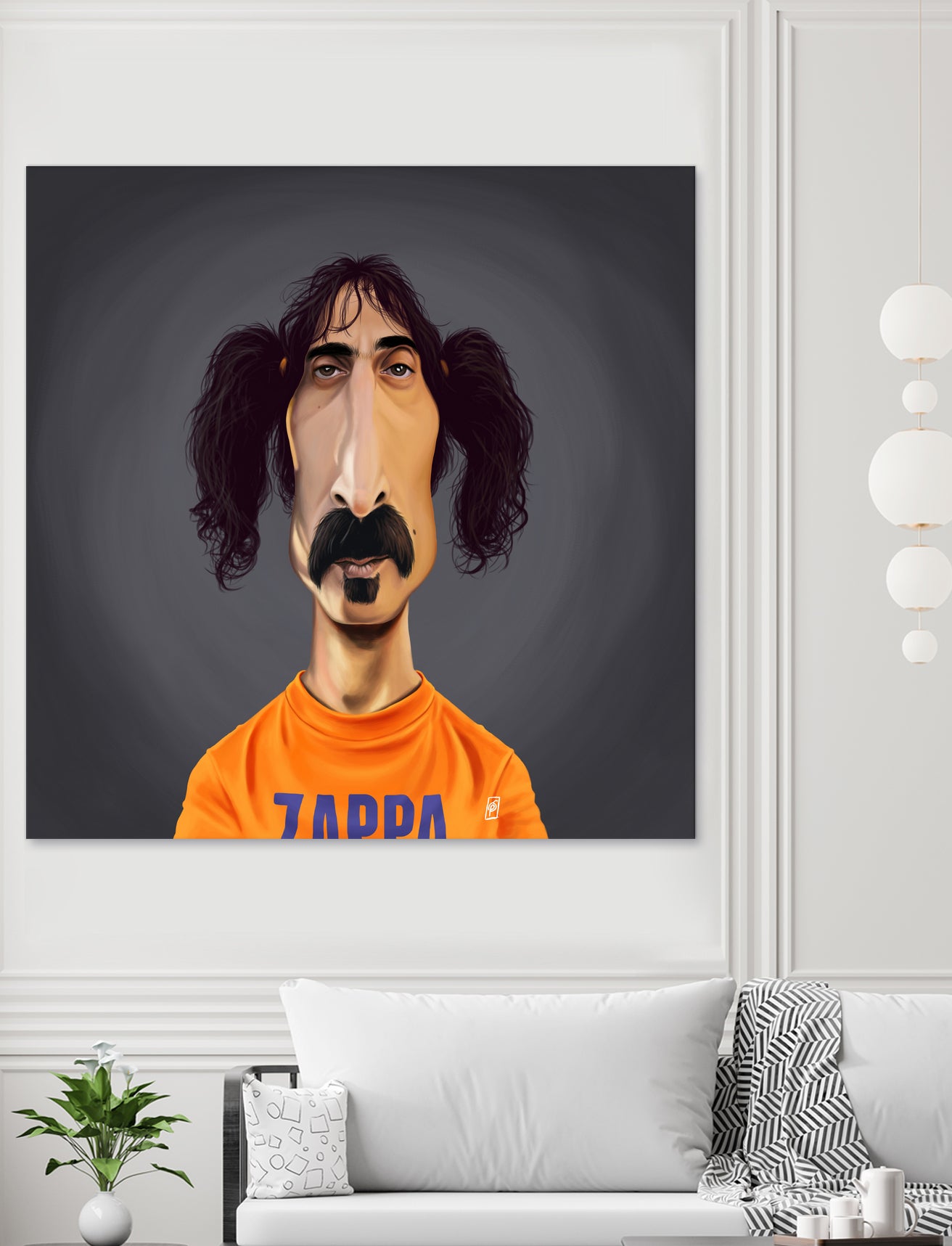 Frank Zappa by Rob Snow on GIANT ART - orange digital painting