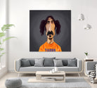 Frank Zappa by Rob Snow on GIANT ART - orange digital painting