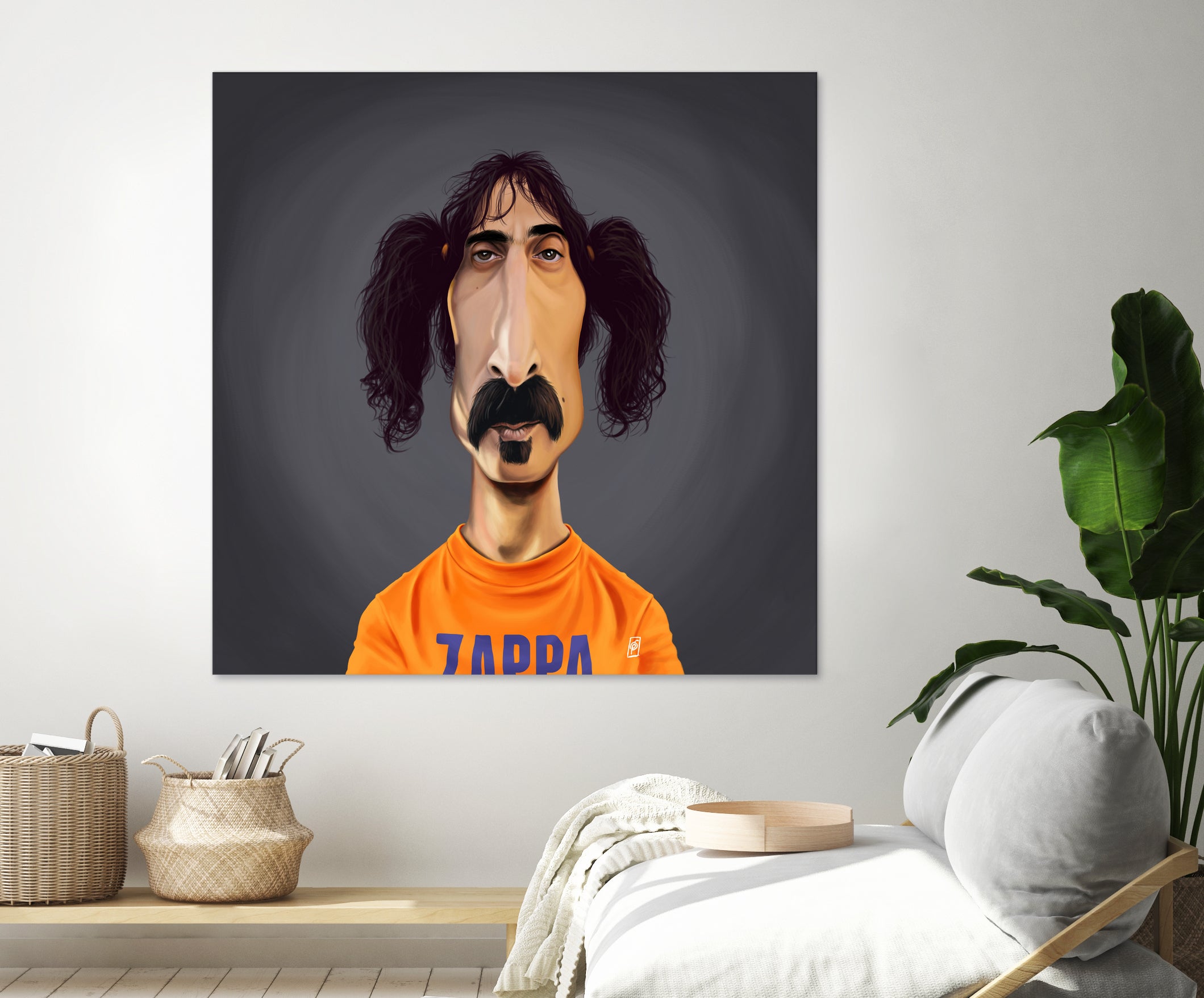 Frank Zappa by Rob Snow on GIANT ART - orange digital painting