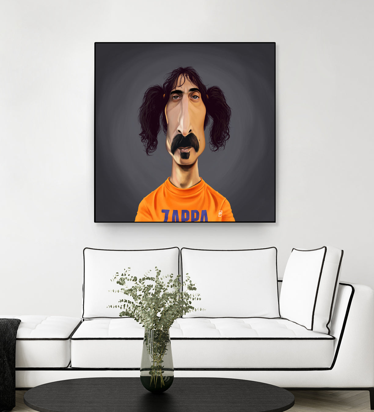 Frank Zappa by Rob Snow on GIANT ART - orange digital painting