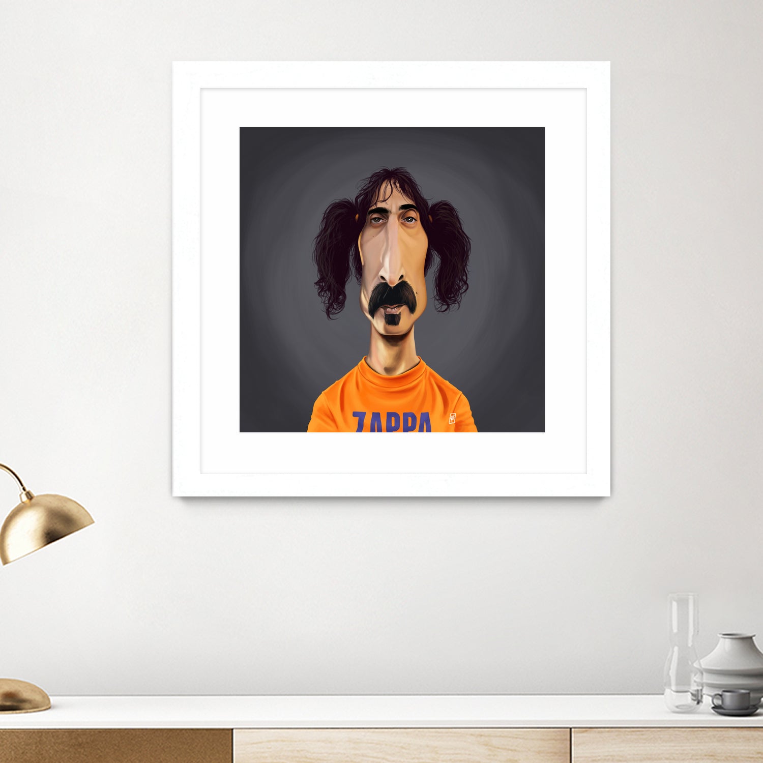 Frank Zappa by Rob Snow on GIANT ART - orange digital painting