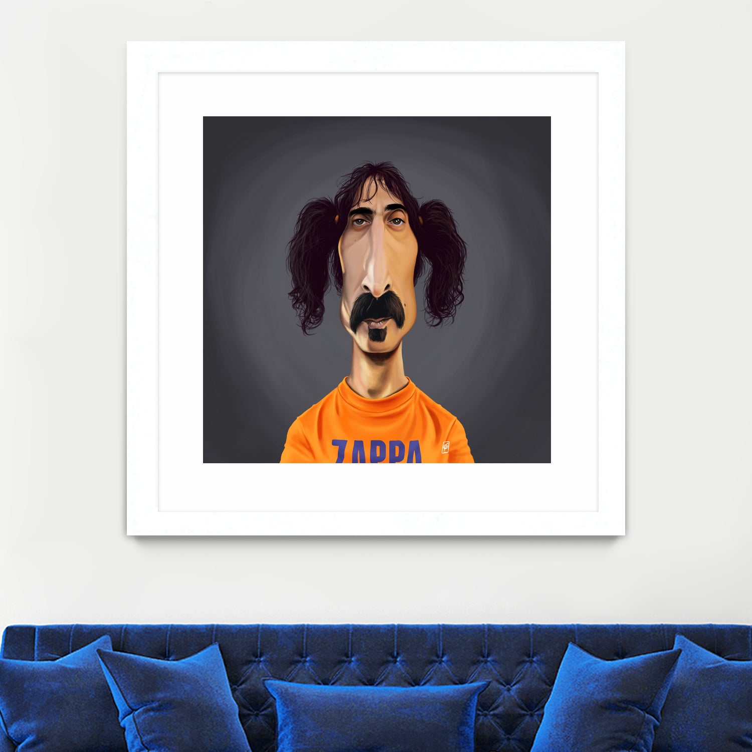 Frank Zappa by Rob Snow on GIANT ART - orange digital painting