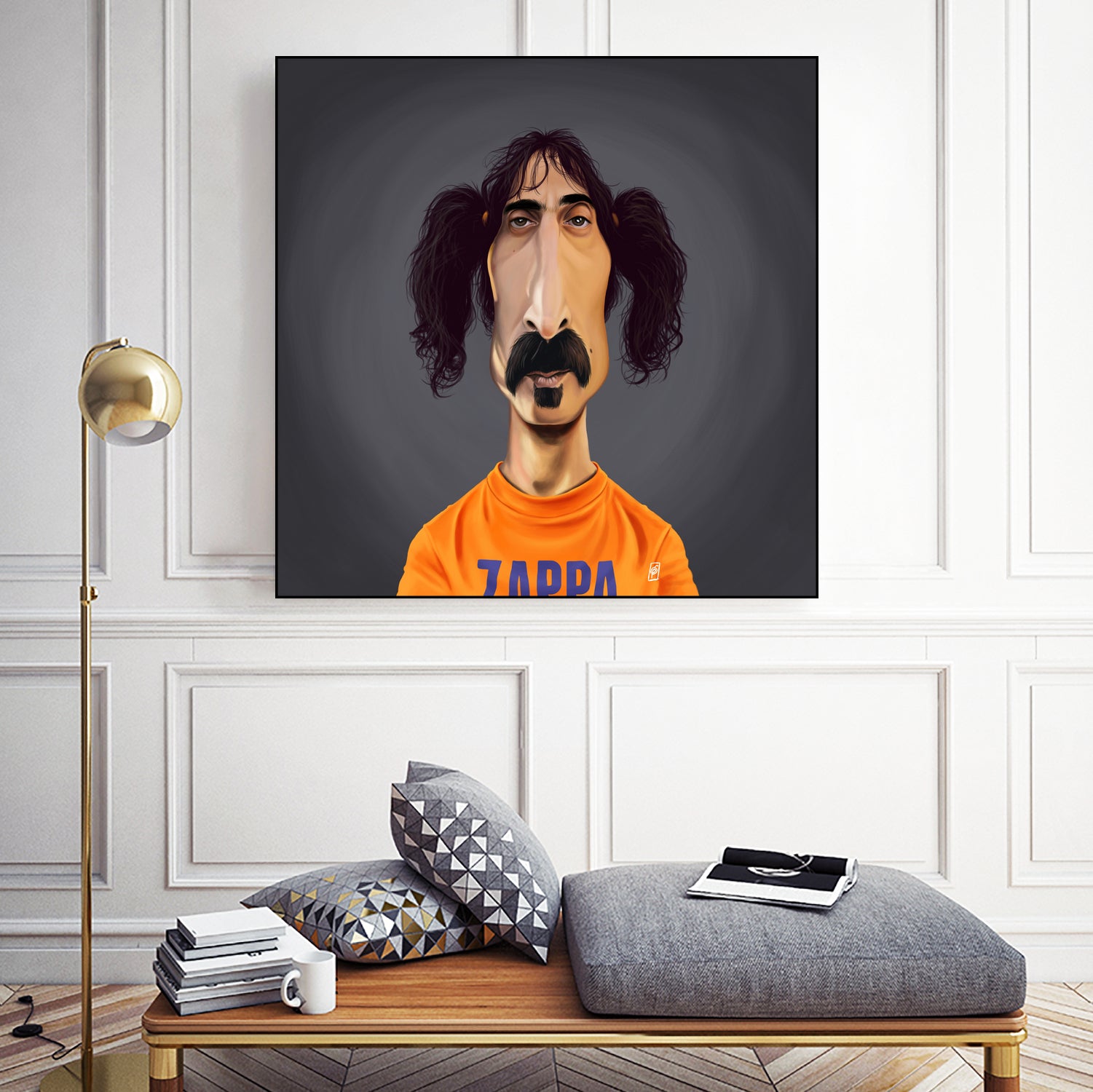 Frank Zappa by Rob Snow on GIANT ART - orange digital painting