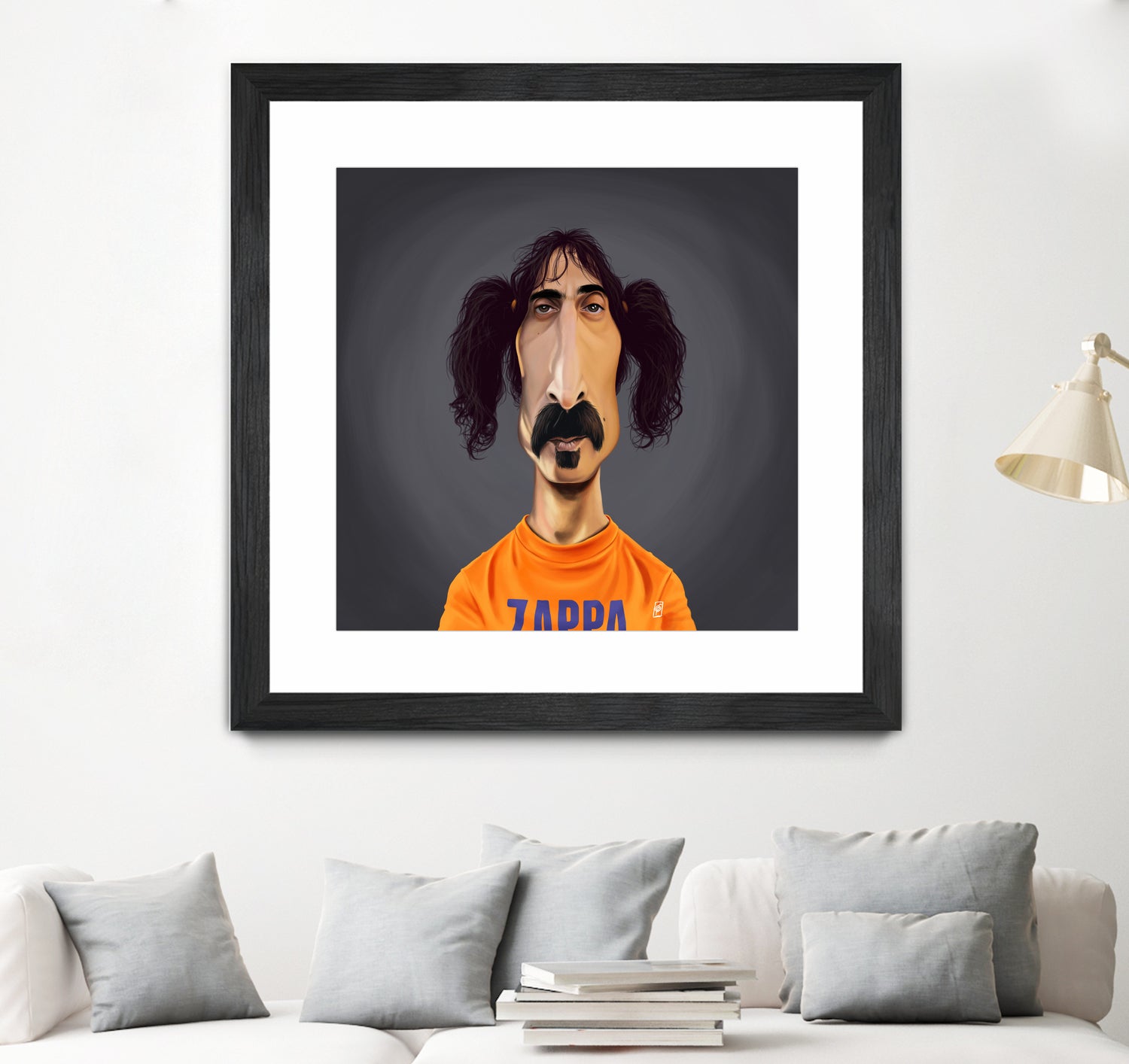 Frank Zappa by Rob Snow on GIANT ART - orange digital painting